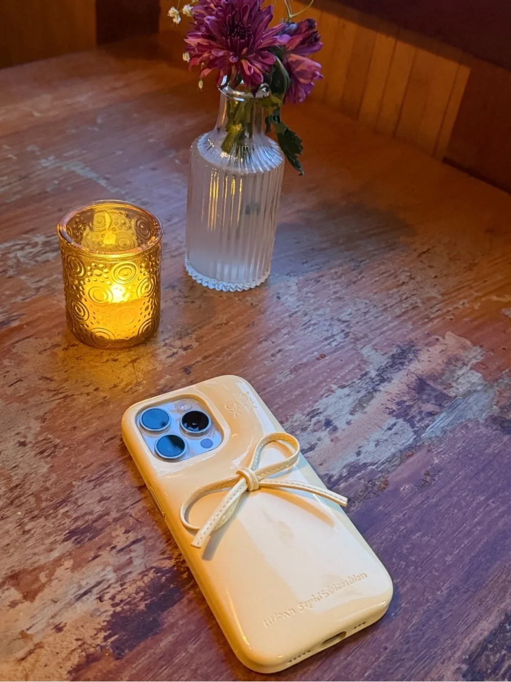 Yellow Bow Glossy Phone case iphone 15 pro